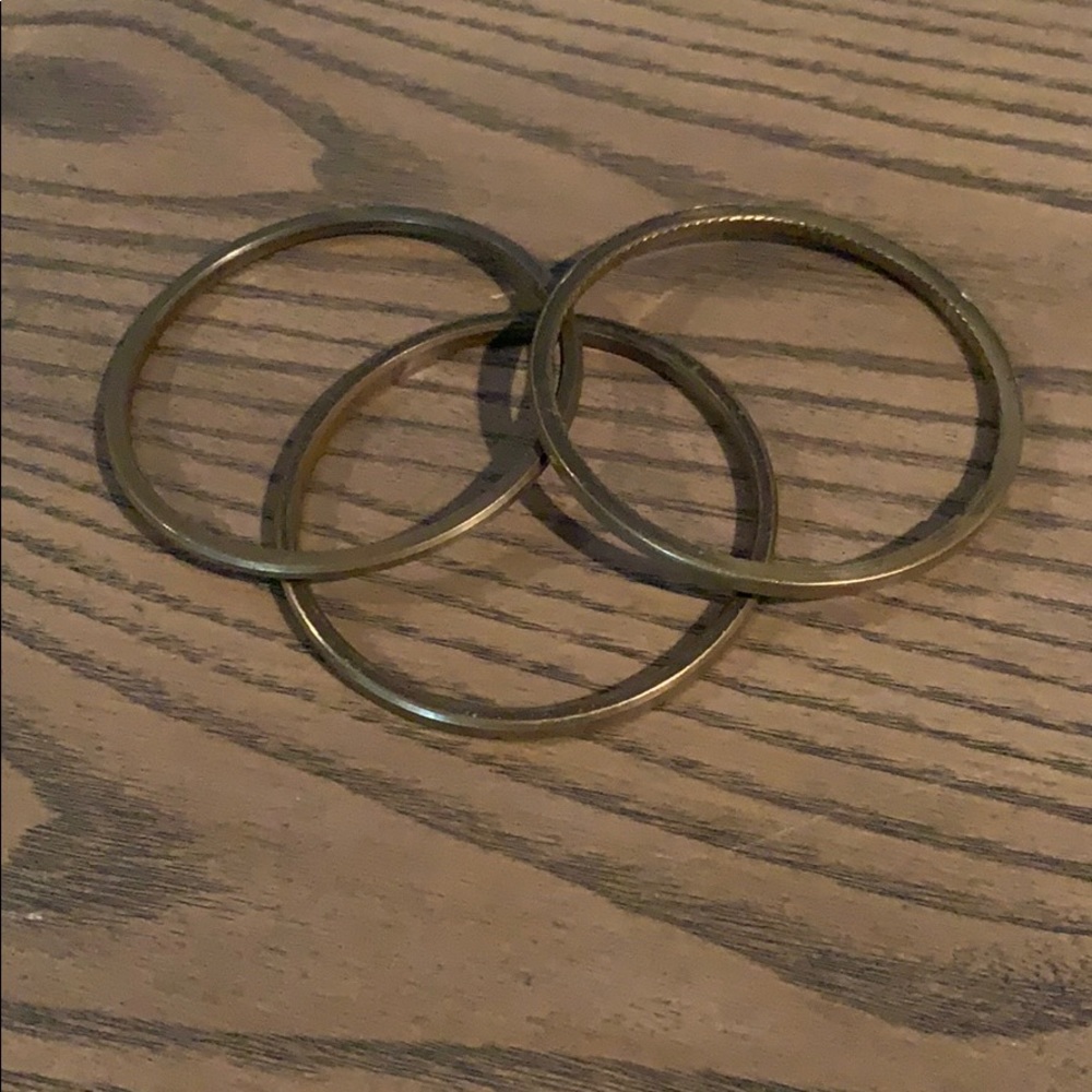 Vintage brass bangle bracelets